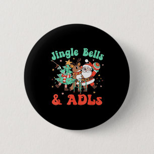 Chapa Redonda De 5 Cm Terapia Ocupacional Reno de Navidad Santa Adls
