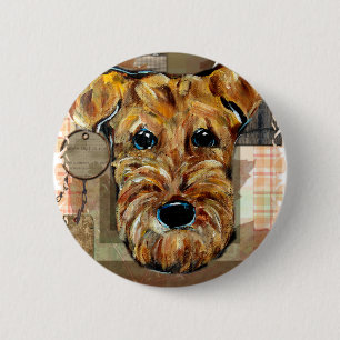 CHAPA REDONDA DE 5 CM TERRIER AIREDALE
