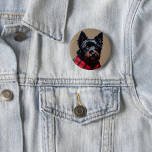 Chapa Redonda De 5 Cm Terrier Escocés