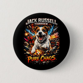 Chapa Redonda De 5 Cm Terrier Jack Russell