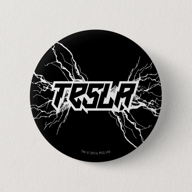 Chapa Redonda De 5 Cm Tesla (Anverso)