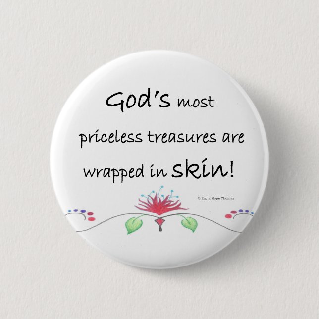 Chapa Redonda De 5 Cm tesoros inestimables (Anverso)