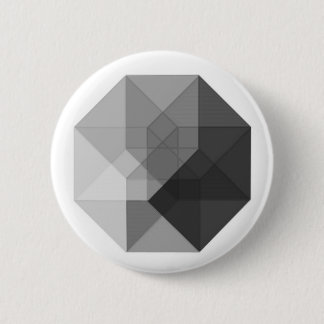 Chapa Redonda De 5 Cm Tesseract (greyscale)