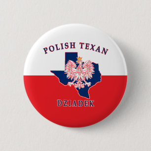 Chapa Redonda De 5 Cm Texan Dziadek de Polonia