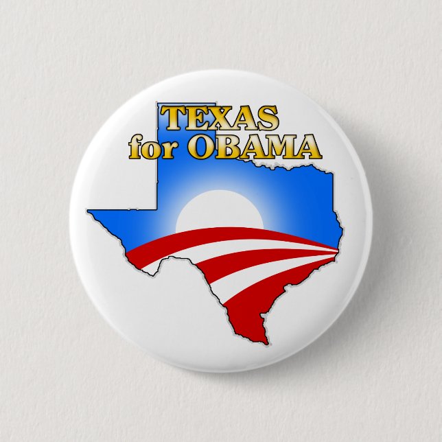 Chapa Redonda De 5 Cm Texas4Obama (Anverso)