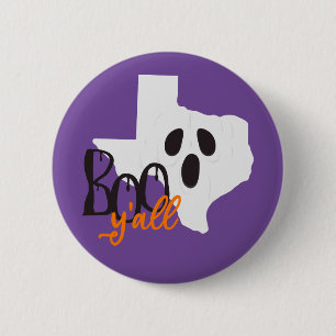 Chapa Redonda De 5 Cm Texas Boo Y'all Halloween