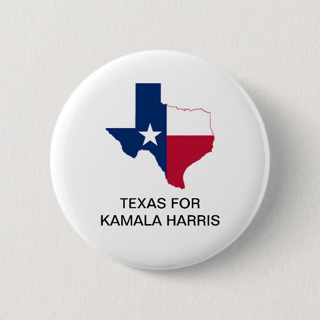 Chapa Redonda De 5 Cm TEXAS for Kamala Harris 2020 Button (Anverso)