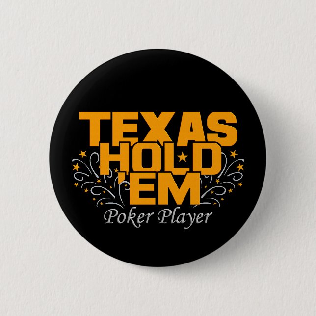 Chapa Redonda De 5 Cm Texas Hold'Em Poker (Anverso)