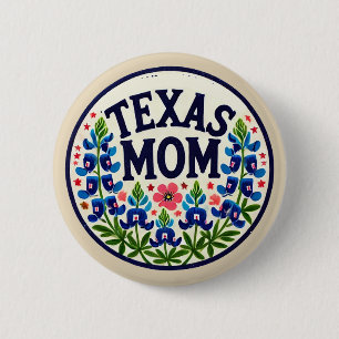 Chapa Redonda De 5 Cm Texas Mom's Day texas Bluebonnets