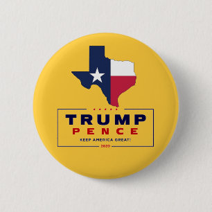 Chapa Redonda De 5 Cm Texas para la valla Trump 2020