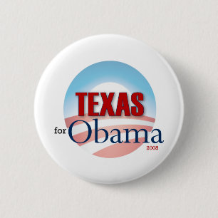 Chapa Redonda De 5 Cm TEXAS para Obama