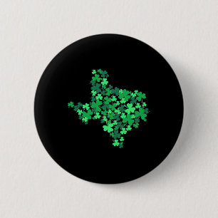 Chapa Redonda De 5 Cm Texas State Shamrock Lucky Texan St Patrick Day Gi