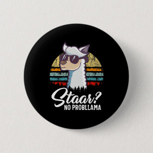 Chapa Redonda De 5 Cm Texas State Test Day Llama Alpaca Para Estudiantes