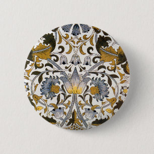 Chapa Redonda De 5 Cm textil floral de flores william morris lodden