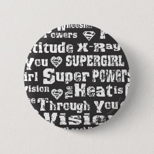 Chapa Redonda De 5 Cm Texto con problemas de superchica