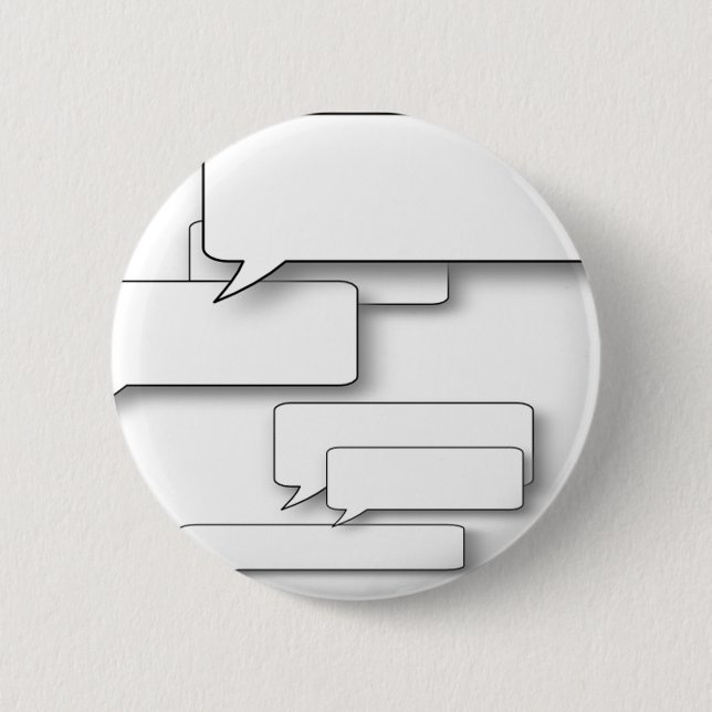 Chapa Redonda De 5 Cm Texto de DIY - diálogo de encargo de la burbuja (Anverso)