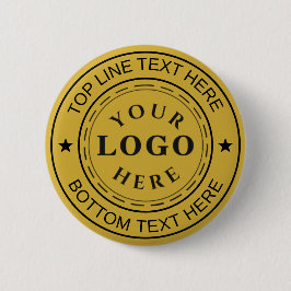 Chapa Redonda De 5 Cm Texto de logotipo redondo personalizado en estilo 