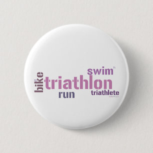 Chapa Redonda De 5 Cm Texto del Triathlon