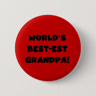 Chapa Redonda De 5 Cm Texto negro o blanco del abuelo del Mejor-est del