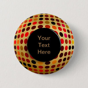 Chapa Redonda De 5 Cm Texto Personalizado de ilusión de punto óptico