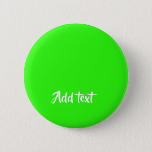 Chapa Redonda De 5 Cm texto personalizado verde claro plano