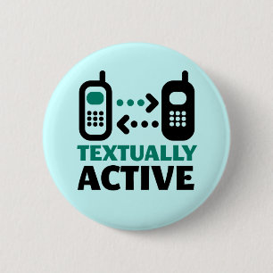 Chapa Redonda De 5 Cm Textual Active