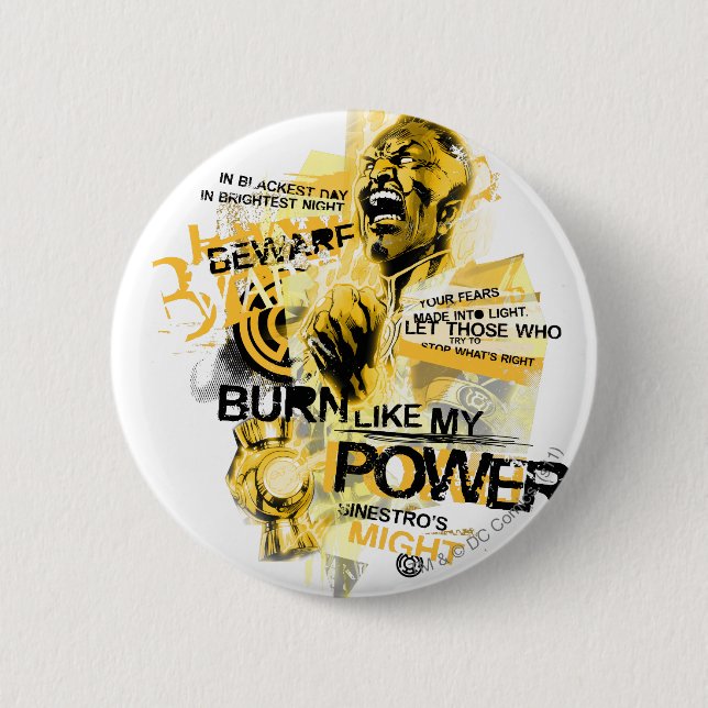 Chapa Redonda De 5 Cm Thaal Sinestro 10 (Anverso)