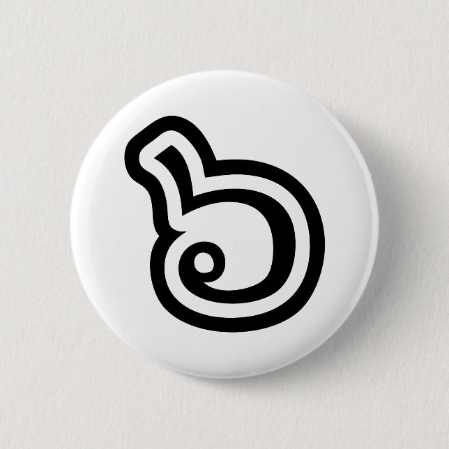 Chapa Redonda De 5 Cm Thailand Number 6 / Six / ๖ (Ho/Hok) Thai Language (Anverso)