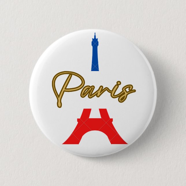 Chapa Redonda De 5 Cm The Beautiful Paris (Anverso)