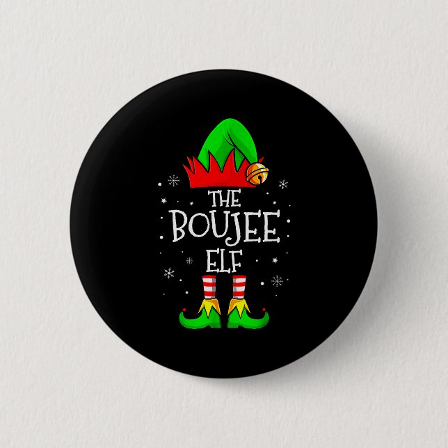 Chapa Redonda De 5 Cm The Boujee Elf Group Matching Family Christmas Xma (Anverso)