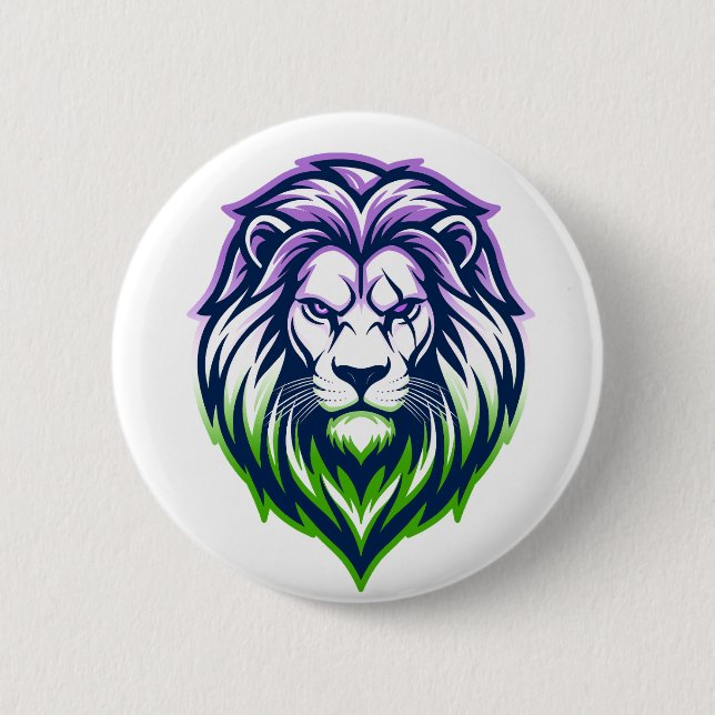 Chapa Redonda De 5 Cm The Mighty Lion - Genderqueer Edition (Anverso)