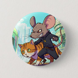 Chapa Redonda De 5 Cm The moment the mouse beats the cat