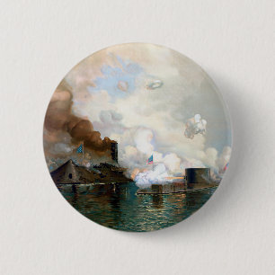 Chapa Redonda De 5 Cm The Monitor and Merrimack 1862