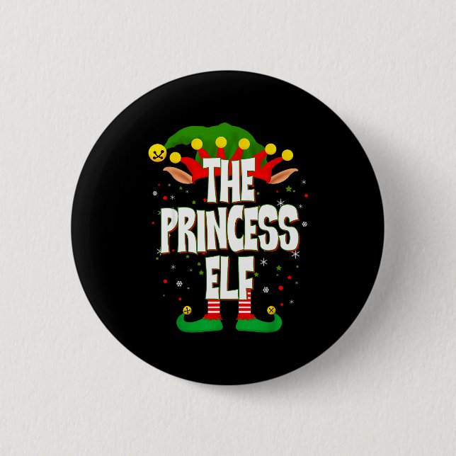 Chapa Redonda De 5 Cm The Princess Elf Christmas  (Anverso)