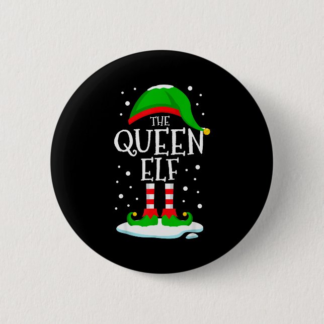 Chapa Redonda De 5 Cm The Queen Elf Christmas Family Matching Xmas Women (Anverso)