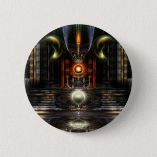 Chapa Redonda De 5 Cm The Throne Room Fractal Art