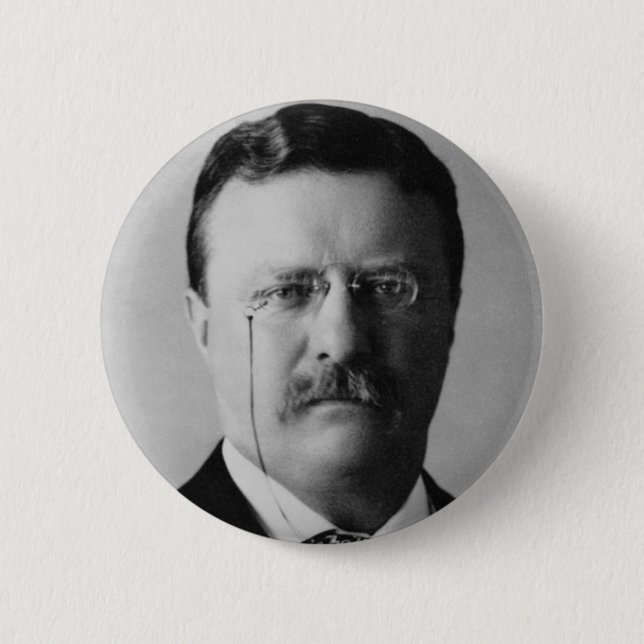 Chapa Redonda De 5 Cm Theodore Roosevelt (Anverso)