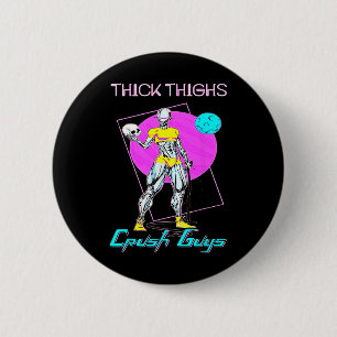 Chapa Redonda De 5 Cm Thiick Thighs Crush Hombres Halterofilia Bodybuild