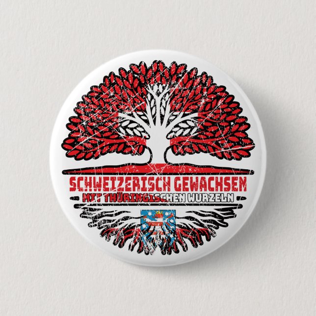 Chapa Redonda De 5 Cm Thüringen Thüringisch Schweizer Schweiz Baum (Anverso)