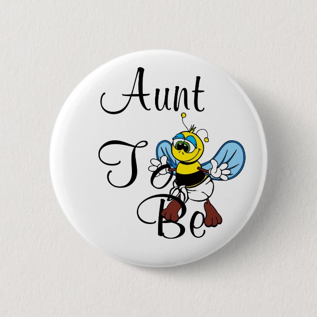 Chapa Redonda De 5 Cm Tía juguetona para abejar (Anverso)