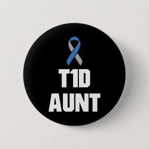 Chapa Redonda De 5 Cm Tía T1d - Conciencia sobre la diabetes de tipo 1