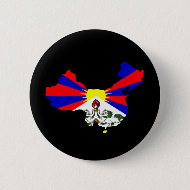 Chapa Redonda De 5 Cm Tibetano China (Anverso)