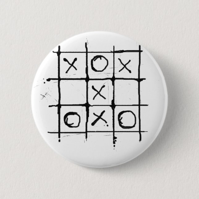 Chapa Redonda De 5 Cm Tic tac toe (Anverso)