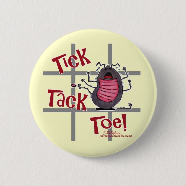 Chapa Redonda De 5 Cm ¡Tick Tack Toe! (Anverso)