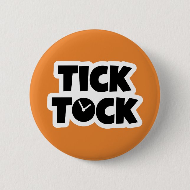 Chapa Redonda De 5 Cm Tick Tock (Anverso)