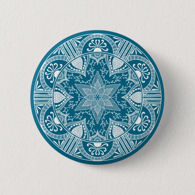 Chapa Redonda De 5 Cm Tidepool Mandala (Anverso)