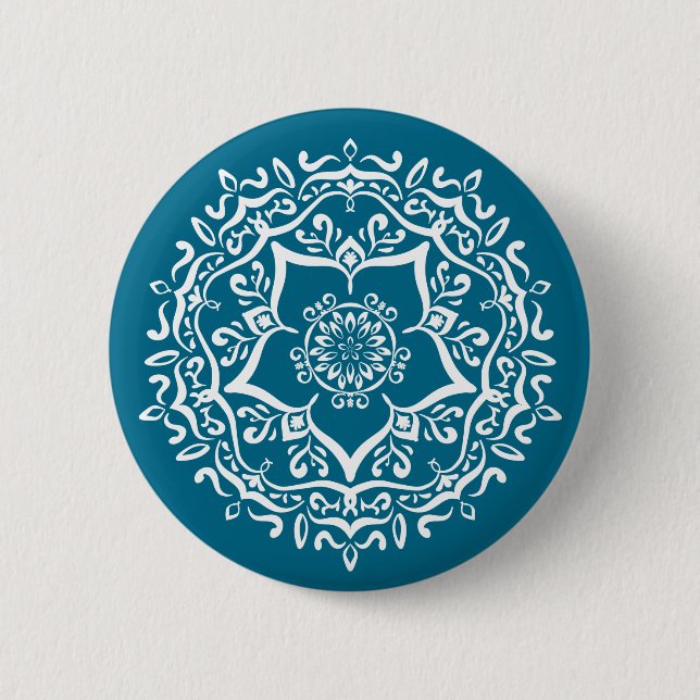 Chapa Redonda De 5 Cm Tidepool Mandala (Anverso)