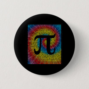 Chapa Redonda De 5 Cm Tie Dye Pi Day Número 3.14 Geek arcoiris Nerd