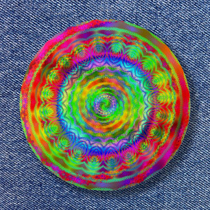 Chapa Redonda De 5 Cm Tiedye Objetivo