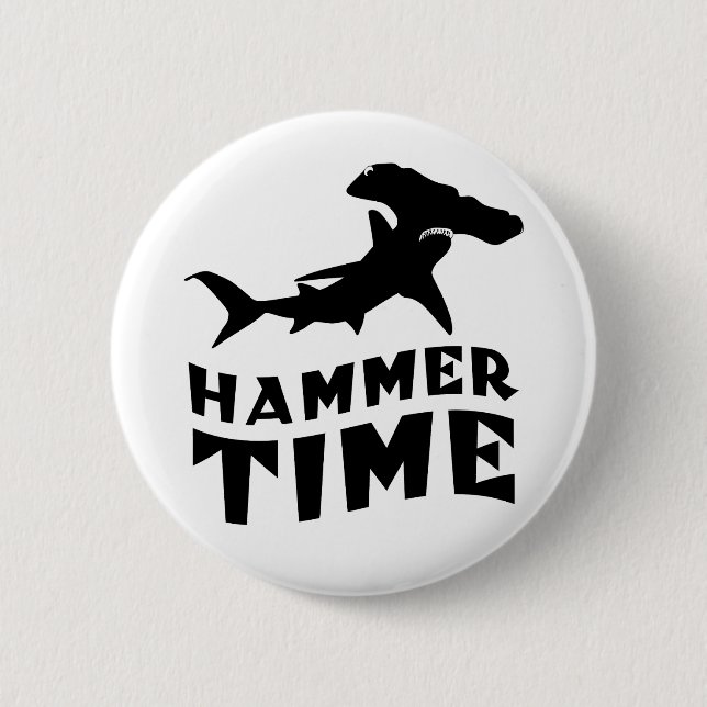 Chapa Redonda De 5 Cm Tiempo de martillo | Diseño Para Los Amantes Del T (Anverso)